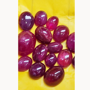 Lot de 16 cabochons ovales en rubis de Bangkok de 12 mm à 20 mm, 308 carats, Iroc Sales, rubis de haute qualité remplis de verre - Product Image 4