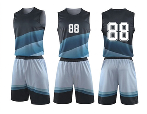 Ensemble short et maillot de basket unisexe vert dégradé sans manches, anti-humidité, séchage rapide, uniforme athlétique toutes saisons, devant - Product Image 2