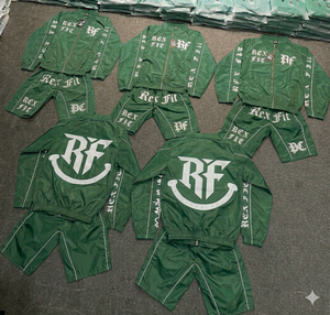 Custom Summer Nylon Polyester Two Piece Jacket Shorts Set Men Streetwear Windbreaker Jogging Suit Short Set for Men - Product Image 4