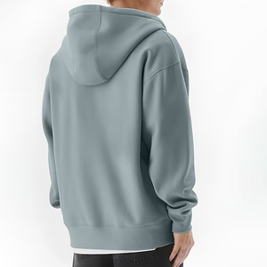 Sudadera con capucha y cremallera de gran tamaño para hombre, estilo urbano, de algodón grueso, para invierno - Product Image 6