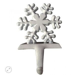 Support de chaussette de Noël en forme de flocon de neige pour accrocher et décorer, idéal pour la cheminée - Product Image 1