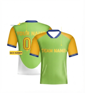 LITE GREEN 100% Polyester Soccer Jersey Football Uniform Breathable Mesh Personalized Team Wear Sportswear OEM Service Apparel - Product Image 1