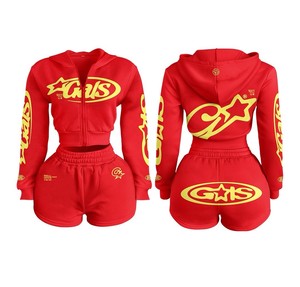 Conjunto Casual de Dos Piezas TAHAD 2026 para Mujer, Ropa de Primavera, Chaqueta y Pantalones Cortos con Logotipo de Marca Personalizado Bordado, Conjuntos Deportivos - Product Image 1