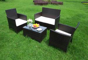 NEW IPRO Premium Modern PE Wicker <b>Rattan</b> Outdoor Garden <b>Sofa</b> Set Patio Modular Lounge Corner 5-Seater Weather Resistant Washable - Product Image 3