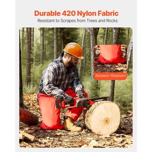 Pantaloni Protettivi Stile Grembiule per Motosega da Uomo/Donna, Classe C, 8 Strati, con Cintura Regolabile, Tasca Porta Attrezzi, Guanti da Giardino e Protezioni - Product Image 2