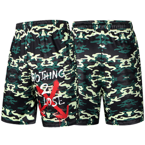 Shorts de sport imprimés pour hommes, légers, coupe ample, séchage rapide, respirants, 100 % polyester, pour la gym, la course et l'entraînement - Product Image 4
