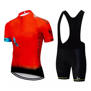 Ensemble de vêtements de cyclisme unisexe légers et personnalisés avec maillot et short respirants à séchage rapide et extensibles, avec rembourrage pour les longues courses - Product Image 4