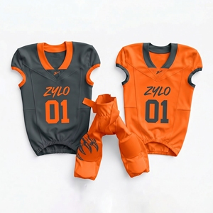 Conjunto de Uniforme de Fútbol Americano Personalizado para Hombre Adulto, Talla Grande, Transpirable, Antibacteriano, de Secado Rápido, que Absorbe la Humedad, 100% Poliéster - Product Image 4