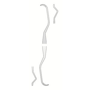 Curette universelle 3/4 double extrémité pour détartrage dentaire et parodontal, instrument chirurgical en acier inoxydable à manche creux - Product Image 2