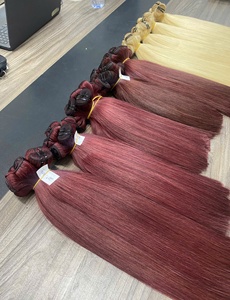 Cabello Rojo de Doble Trama para Tejer, con Cutícula Alineada, Muy Suave, Puntas Gruesas, Doble Trama, 100g - Product Image 2