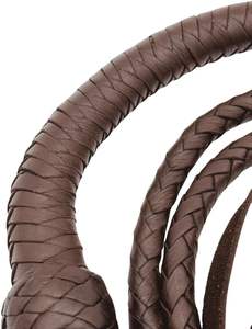 Látigo largo trenzado de cuero duradero para vaqueros, diseño para entrenamiento al aire libre o uso en espectáculos, látigo para cazadores - Product Image 4