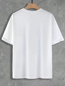 เสื้อคอกลมผ้าคอตตอนคู่สำหรับผู้ชายเสื้อลำลองผ้าคอตตอนถักแบบ100% สีทึบ - Product Image 6