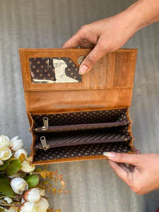 Nouveau Style vente chaude véritable fait à la main Crunch en cuir pochette portefeuille élégant décontracté en cuir pleine fleur poignée supérieure pochette pour les femmes - Product Image 6