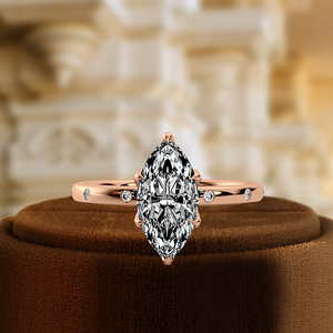 Anillo de Compromiso con Diamante de Corte Marquesa de 1 Quilate Certificado por IGI, Anillo de Compromiso Clásico Solitario, Anillo de Propuesta de Matrimonio Certificado por IGI - Product Image 2
