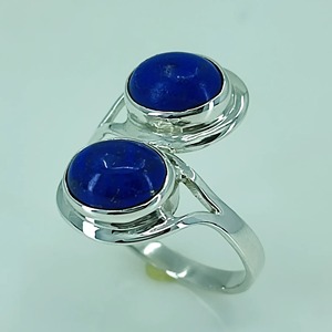 <b>Lapis</b> <b>Lazuli</b> <b>Ring</b> 925 Sterling Silver Handmade Boho Statement Promise Jewelry for Women Natural Oval Shape Gemstone Jewelry - Product Image 5