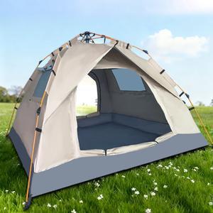 Automatic Quick Open Camping <b>Tent</b> <b>Waterproof</b> Oxford Outdoor Shelter Portable 3-4 Person Cabin <b>Tent</b> for Hiking Beach Travel - Product Image 2