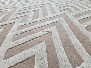 Premium Bhadohi Rugs Hand Tufted Wool Bamboo <b>Silk</b> Carpet Custom Design Abstract High Low Cut Pile Luxury Handmade Rugs Wholesale - Product Image 3