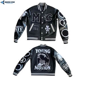 แจ็คเก็ตสไตล์วาร์ซิตี้คลาสสิก แจ็คเก็ตผ้าวูลผสมสไตล์วิทยาลัยระดับพรีเมียม แจ็คเก็ตสไตล์เบสบอลสำหรับทีมแบบสั่งทำ - Product Image 3