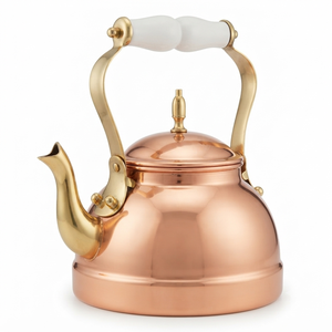 Tetera de Cobre Puro con Asa de Madera, Hervidor de Agua Tradicional Hecho a Mano para Té y Café, Utensilios de Cocina, Proveedor de Exportación - Product Image 1
