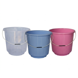 Seaux en plastique durables NDURO NE8001 10-15L avec couvercle, écologiques, design personnalisable, couleurs unies, adaptés à l'eau bouillante, pliables - Product Image 2