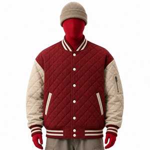 OEM <b>Men's</b> Varsity <b>Jacket</b> Premium Cotton Blend Bomber <b>Jacket</b> for Streetwear Fashion - Product Image 6