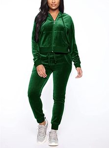 Velour Customized Printed Reversible Windproof Men/Women 2Pcs/Sets Sweatshirt Hoodies <b>Pants</b> Sportswear Tracksuits - Product Image 2
