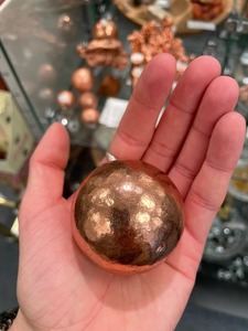 Esfera de metal pulido martillado, bola de cobre hecha a mano, esfera de metal pulido, adorno decorativo de lujo, artículo de regalo de Navidad - Product Image 4