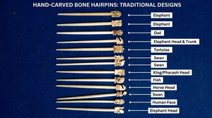 Palillos para el Cabello de Hueso Tallados a Mano, Ecológicos, Horquillas de Hueso Bovino Estilo Vintage para Mujer, Accesorios - Product Image 6