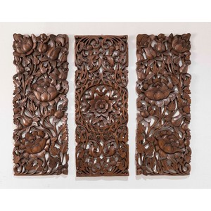 กระจกติดผนังไม้กระถินณรงค์ทำมือ ขายส่ง - Product Image 3