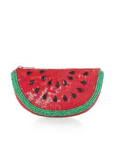 Handmade Watermelon Slice Coin Purse Sequin Beaded Pouch Red Fruit <b>Wallet</b> Semicircle Zipper Bags Ladies <b>Small</b> Money Holder Cases - Product Image 1