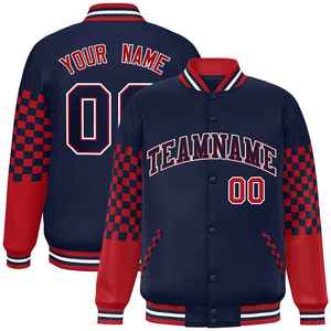 OEM Private Label Men's Custom Logo Canvas Stand Collar Varsity <b>Jacket</b> with Front Logo Position and Custom Fabric - Product Image 2
