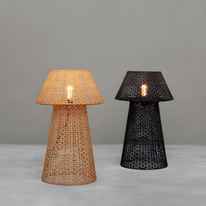 Handwoven rattan floor light lamp best selling <b>standing</b> lamps boho vibe indoor outdoor decor - Product Image 6