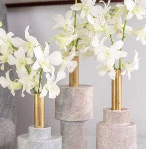 Jarrón de Flores de Metal y Mármol de Diseño, Centro de Mesa Decorativo de Lujo, Moderno Portaflores de Mesa, Elegante Jarrón Decorativo para el Hogar, Tendencia - Product Image 5