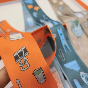 Ruban en soie sergé 90*5cm, style coréen, très tendance, luxueux, pour femmes, idéal pour la décoration, comme écharpe longue ou pour attacher les sacs - Product Image 4