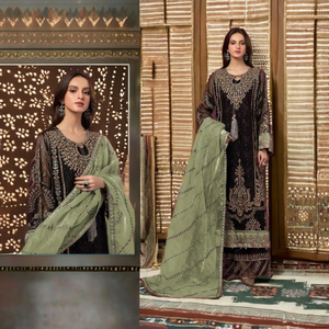 ชุดเล่น Salwar ปักเลื่อมผ้าจอร์เจียเทียมแบบล่าสุดผู้ผลิตและผู้จำหน่ายจาก Surat - Product Image 1