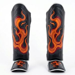 Protège-tibias de boxe turquoise avec protection rembourrée de la voûte plantaire pour le kickboxing, le Muay Thai, l'entraînement et le sparring MMA - Product Image 3