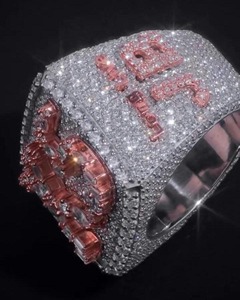 Iced Out Letter <b>Ring</b> VVS Moissanite Diamond <b>Ring</b> <b>Mens</b> Hip Hop Bling <b>Ring</b> Custom Initial <b>Ring</b> Fancy Statement Jewelry <b>for</b> <b>Men</b> - Product Image 5