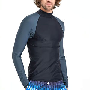 Custom Printed <b>Athletic</b> Rash Guard for Men Long Sleeve UV Protection Quick Dry Sports Shirt Supplier - Product Image 4