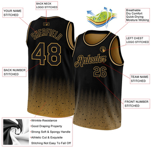 Uniformes de Baloncesto Personalizados para Equipos Deportivos, 100% Poliéster Sublimado, Transpirable, con Nombre del Jugador - Product Image 3