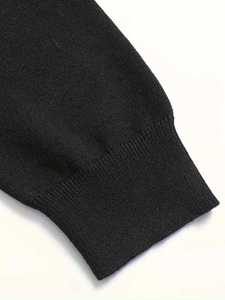 เสื้อสเวตเตอร์ถักลายทางสำหรับผู้ชาย คอกลม ทรงเข้ารูป สีดำ แดง น้ำตาล ลายทางแนวนอน เสื้อกันหนาวอุ่นๆ สำหรับฤดูหนาว เสื้อถักสำหรับผู้ชาย - Product Image 5