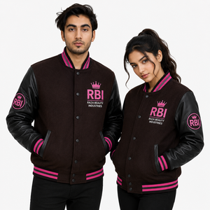 Blouson universitaire réversible en laine de baseball personnalisé, style Letterman, respirant, avec logo brodé fini, qualité supérieure - Product Image 1