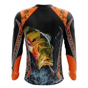 Camisa de pesca para hombre, de tela que absorbe la humedad, cómoda y ajustada, camiseta de pesca de manga larga para hombre, deportiva premium - Product Image 2