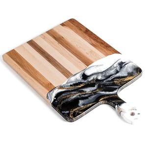 <b>Wood</b> Resin Round Chopping Board Anti-Slip Kitchen Cheese Serving Block Dishwasher Safe Customized Thickness Single <b>Piece</b> - Product Image 1