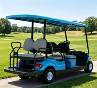 Carrito de Golf A617.4+2 para 6 Pasajeros con Plataforma Trasera 2+2, para Casa de Vacaciones junto al Lago