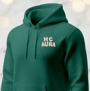 เสื้อฮู้ดดี้ผู้ชายผ้าโพลีเอสเตอร์/คอตตอน ระบายอากาศได้ดี แห้งเร็ว ปักโลโก้ด้วยไหมเชนีลแบบกำหนดเอง ลายเส้นสีเขียวทะเล ดีไซน์ยั่งยืน ยอดขายดีอันดับต้นๆ - Product Image 3