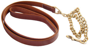 Cadena de cuero negra para caballo con herrajes de latón, cuerda de cuero para halter, accesorio de equitación para silla de montar inglesa, personalizable - Product Image 2