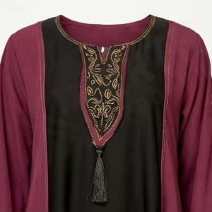 Vestido Maxi Elegante Personalizado para Mujer, Último Diseño de Abaya Kaftan de Dubái para Chicas Árabes, Nueva Ropa Musulmana del Fabricante - Product Image 4