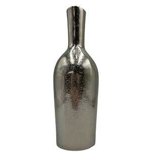 Maceta de Flores de Plata Hecha a Mano con Técnica de Fundición, Florero Decorativo de Metal para Dormitorio, Sala de Estar, Oficina, Decoración de Interiores del Hogar - Product Image 1