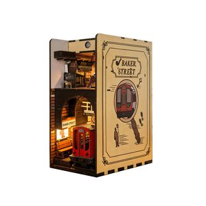 Puzzle 3D in Legno Fai da Te, Kit Casa in Miniatura Baker Street Book Nook con Luci, Modellino Fai da Te per Adulti, Casa delle Bambole per Regalo di Compleanno o Natale - Product Image 1