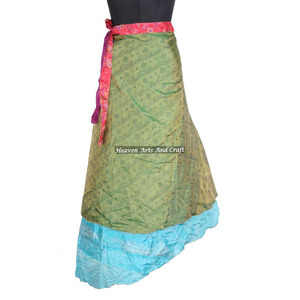New Magic <b>Wrap</b> Skirt Multi Wear Vintage Sari Skirts Rajasthani Silk <b>Wrap</b> Indian Printed Long <b>Sarong</b> Around Boho All Season <b>Wrap</b> - Product Image 3
